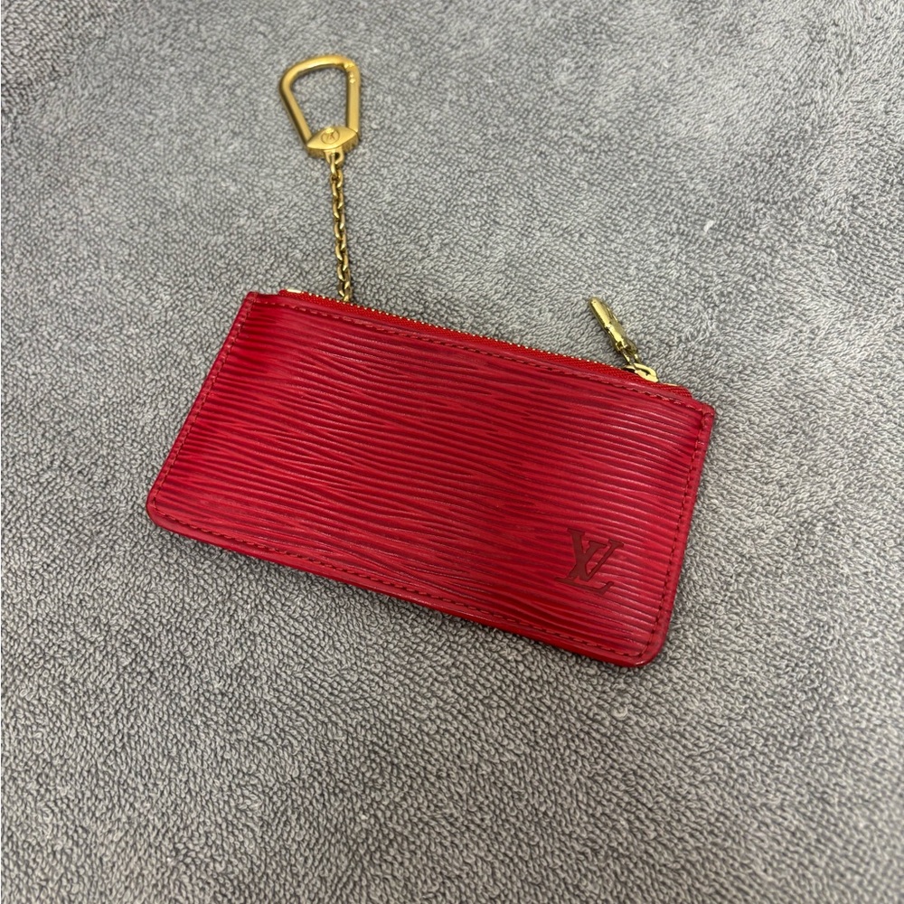 Authentic Louis Vuitton Red Epi Key Cles